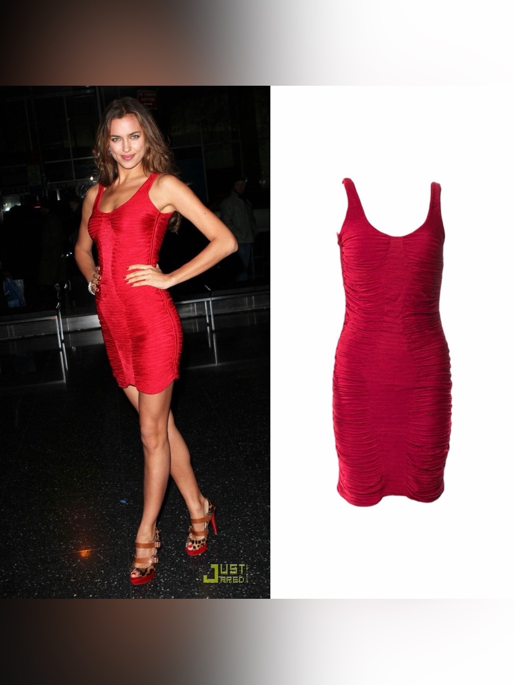 Designer Rouched Bodycon Dress - As Seen On Irina Shayk